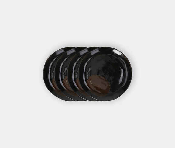 Pomax 'Cycle' dessert plate, set of four, brown undefined ${masterID}
