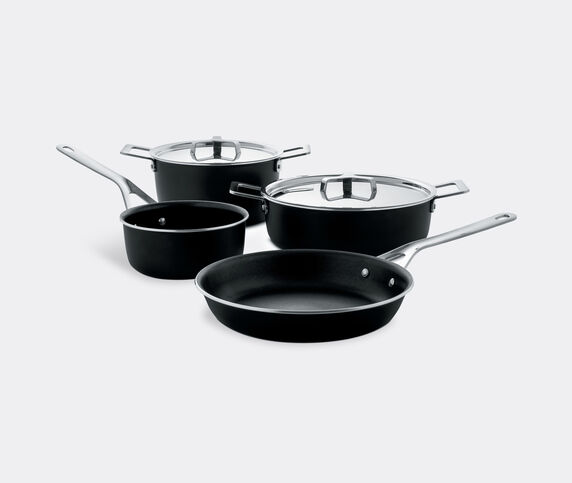 Alessi 'Pots&Pans', set of six black ALES21POT261BLK