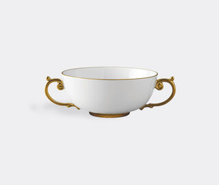 L'Objet 'Aegean' soup bowl with two handles, gold GOLD LOBJ23AEG445GOL