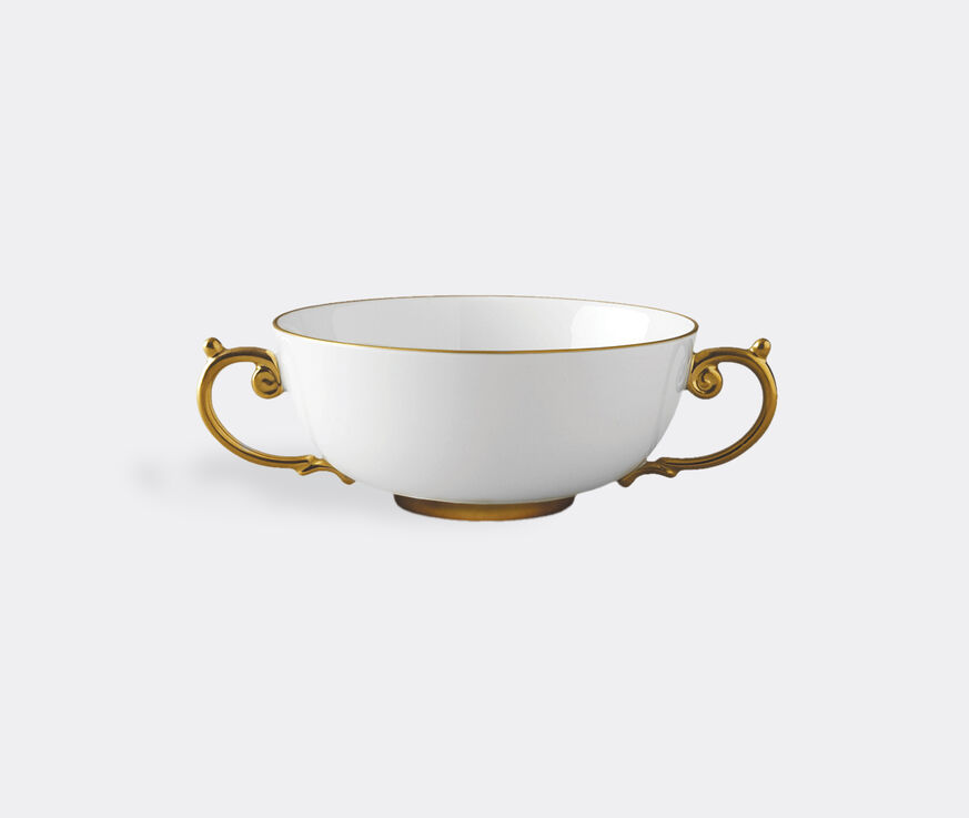 L'Objet 'Aegean' soup bowl with two handles, gold Gold LOBJ23AEG445GOL