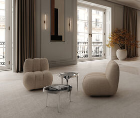 101 Copenhagen &#39;Phantom&#39; table, low, chrome SILVER COPH24PHA710SIL