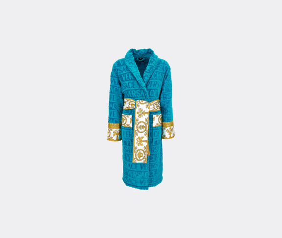 Versace 'I Love Baroque' bathrobe, Capri blue capri blue ${masterID}