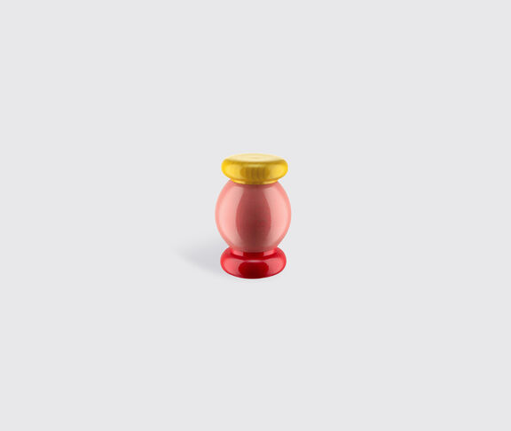 Alessi Salt, Pepper And Spice Grinder In Beech-Wood, Pink, Red And Yellow. Alessi 100 Values Collection. yellow,red,pink ${masterID} 2