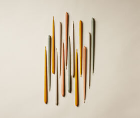 Stoff Nagel 'Stoff' candles, six pieces, dusty mint LIGHT GREEN STOF21STO315GRN