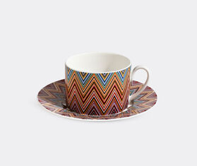 Missoni 'Zig Zag Jarris' teacup and saucer, set of two, red MULTICOLOUR MIHO22ZIG521MUL