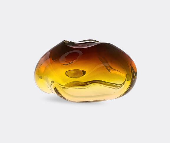 Alexa Lixfeld Glass Sculpture  - Ocean Wavy Amber undefined ${masterID} 2