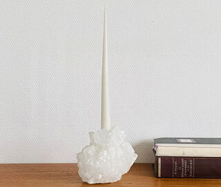 Mineral Series 'Crystal' candlestick holder, white WHITE MISE26CAN530WHI