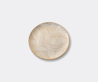 1882 Ltd 'Lustre' platter, gold Dhow GOLD 188219LUS715WHI