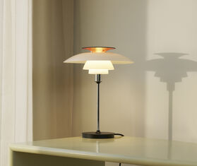 Louis Poulsen 'PH 2/1 80' LED portable lamp, opal white, red and chrome, UK plug MULTICOLOUR LOPO25PH202MUL