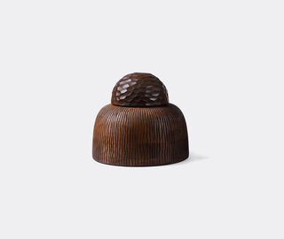 Zanat 'Stambol' sculptural container, medium, walnut oil BROWN ZANA26STA671BRW