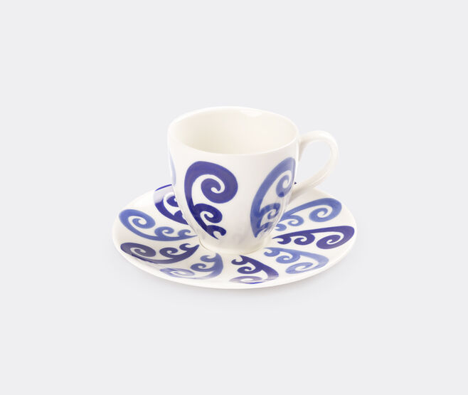 THEMIS Z 'Athenee Peacock' tea cup and saucer, blue BLUE THEM24ATH259BLU
