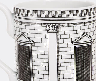 Fornasetti 'Architettura' mug WHITE FORN23MUG150MUL