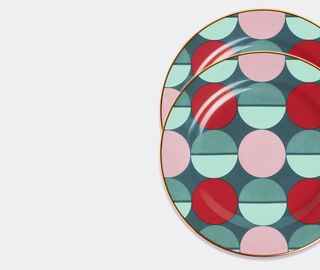 La DoubleJ 'Sfere' dessert plates, set of two MULTICOLOUR LADJ22DES078MUL