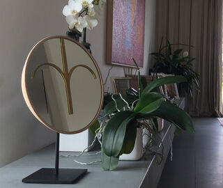 Col&eacute; 'Wise - Haua' mirror LIGHT BROWN COIT20WIS436BLK