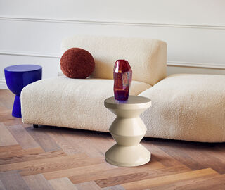 POLSPOTTEN 'Zig Zag' stool, beige BEIGE POLS22ZIG968BEI