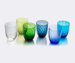 NasonMoretti 'Idra' water glass, set of six, soraya green GREEN NAMO20SOR153GRN