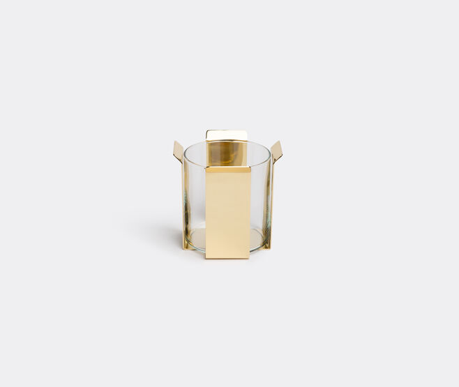 Marta Sala &Eacute;ditions 'OB2 Tizio' vase, polished brass short BRASS MSED18TIZ848BRA