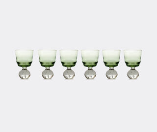 Serax 'Eternal Snow' stemmed glass, set of six, small, green GREEN SERA24SET747GRN