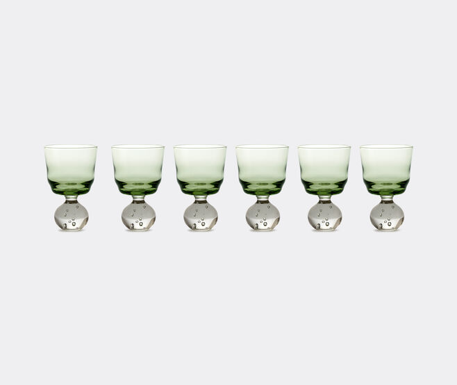 Serax 'Eternal Snow' stemmed glass, set of six, small, green GREEN SERA24SET747GRN