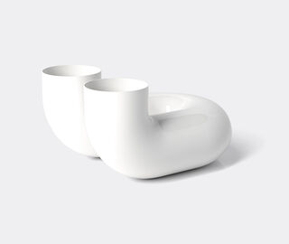 artetica 'U' vase, porcelain white WHITE ARTE26VAS331WHI