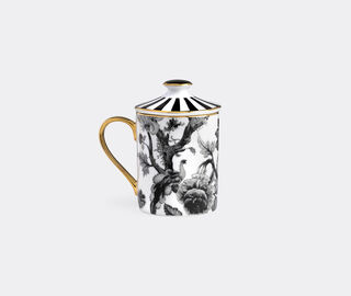 Simone Guidarelli Home 'Secret Garden' lidded mug, black and white MULTICOLOUR SIMO26SOU555MUL