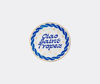 Bitossi Home 'Ciao Saint Tropez' plate, blue and gold MULTICOLOUR BIHO26CIA975MUL