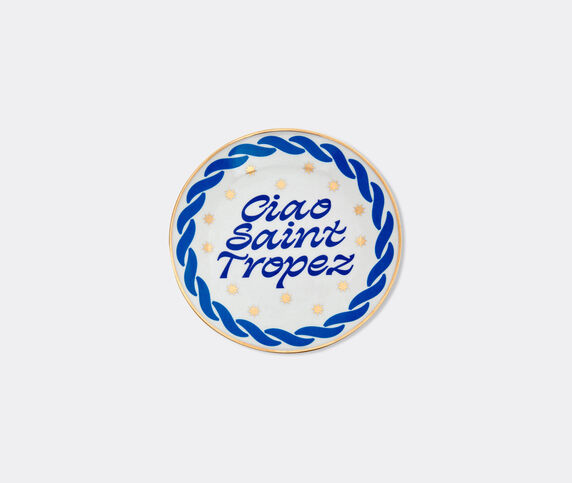 Bitossi Home 'Ciao Saint Tropez' plate, blue and gold MULTICOLOUR BIHO26CIA975MUL
