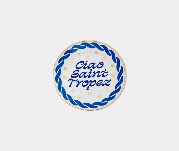 Bitossi Home 'Ciao Saint Tropez' plate, blue and gold undefined ${masterID}