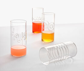 Ichendorf Milano 'Dec&ograve;' tall glass, set of six MULTICOLOUR ICMI23DEC455MUL