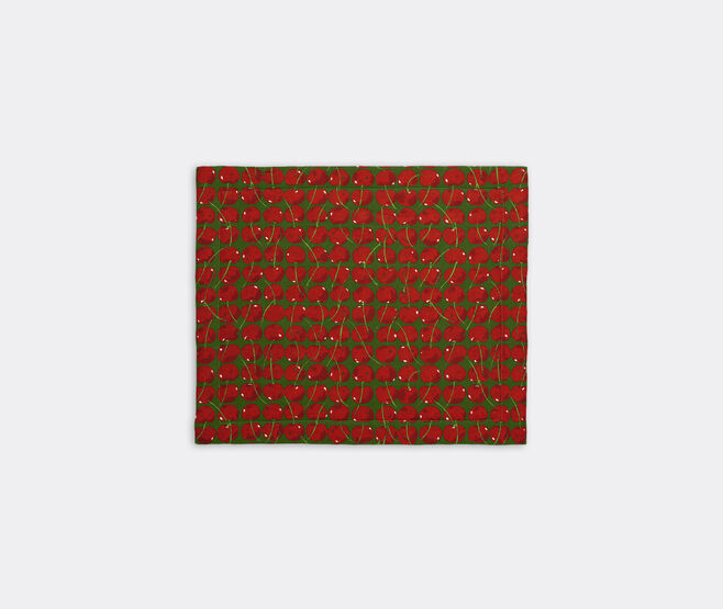 La DoubleJ 'Cherries Verde' tablemat, set of two GREEN LADJ22TAB144MUL