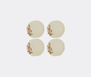 Bordallo Pinheiro 'Cloudy Butterflies' dinner plate, set of four, pink MULTICOLOUR BOPI23CLO536MUL