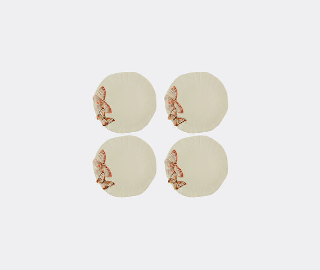 Bordallo Pinheiro 'Cloudy Butterflies' dinner plate, set of four, pink MULTICOLOUR BOPI23CLO536MUL