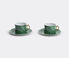 L'Objet 'Malachite' teacup and saucer, set of two  LOBJ15MAL029GRN