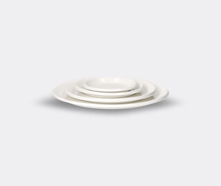 Pomax 'Kojin' dessert plate, set of four, white WHITE POMA26KOJ414WHI