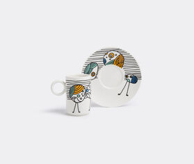 L'Abitare 'Vain peacock' coffee cup and saucer MULTICOLOUR LABI15COF864MUL