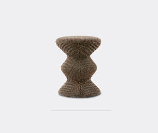 POLSPOTTEN 'Zig Zag' stool, soft dark brown BROWN POLS25ZIG024BRW