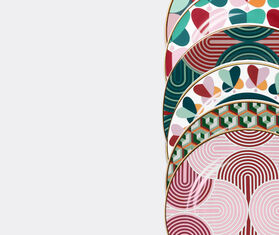 La DoubleJ 'Slinky Mix' dessert plate, set of six MULTICOLOUR LADJ22DES092MUL