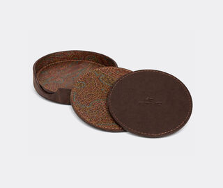 ETRO Home Interiors 'Arnica' bottle coasters, set of two, red RED ETRO26ARN252RED