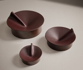 Uniqka &#39;Rotonda&#39; box, small, dark brown BROWN UNIQ24ROT457BRW