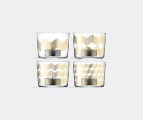 LSA International 'Chevron' tealight holder, set of four GOLD LSAI20CHE620GOL