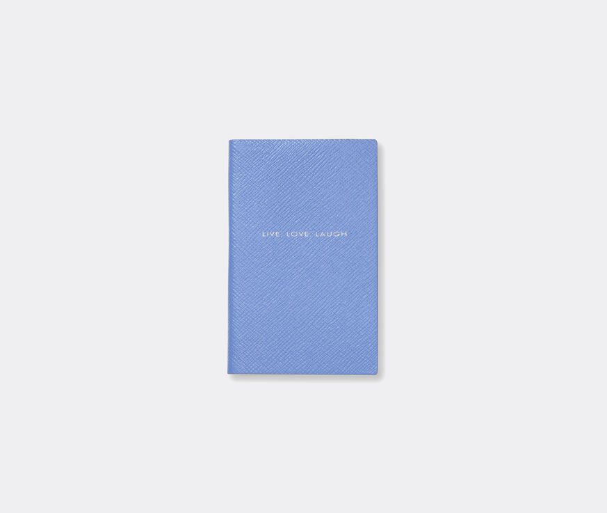 Smythson 'Live Love Laugh' note book, Nile blue Nile Blue SMYT19LIV680BLU