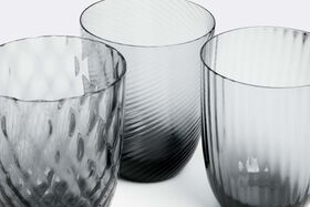 NasonMoretti &#39;Idra&#39; water glass, set of six GREY NAMO16WAT231GRY
