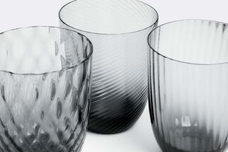 NasonMoretti 'Idra' water glass, set of six GREY NAMO16WAT231GRY