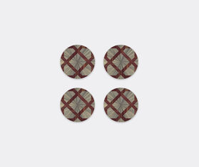 HestiaLiving 'Arabesque' round coaster, set of four, prune MULTICOLOUR HELI25ARA467RED
