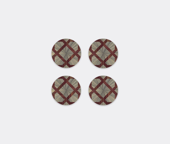 HestiaLiving 'Arabesque' round coaster, set of four, prune undefined ${masterID}