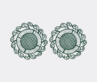 THEMIS Z 'Peacock' placemat, green, set of two GREEN THEM24PEA252GRN