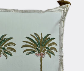 Les-Ottomans &#39;Palms&#39; hand printed cushion MULTICOLOUR OTTO23HAN231MUL