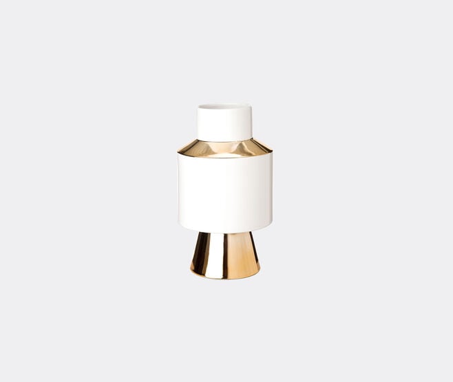POLSPOTTEN 'Object' vase, small, white and gold GOLD POLS26VAS811GOL