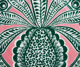 La DoubleJ 'Big Pineapple Fuxia' dessert plates, set of two MULTICOLOUR LADJ20DES202MUL