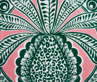La DoubleJ 'Big Pineapple Fuxia' dessert plates, set of two MULTICOLOUR LADJ20DES202MUL